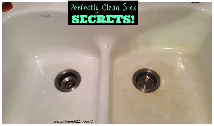 clean stains from kitchen sink