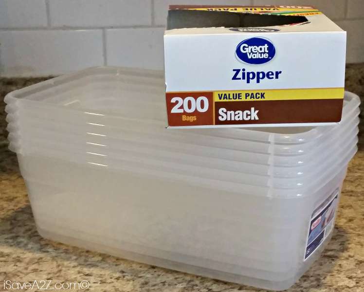 Great Value Snack Bags, Single Zipper - 200 bags