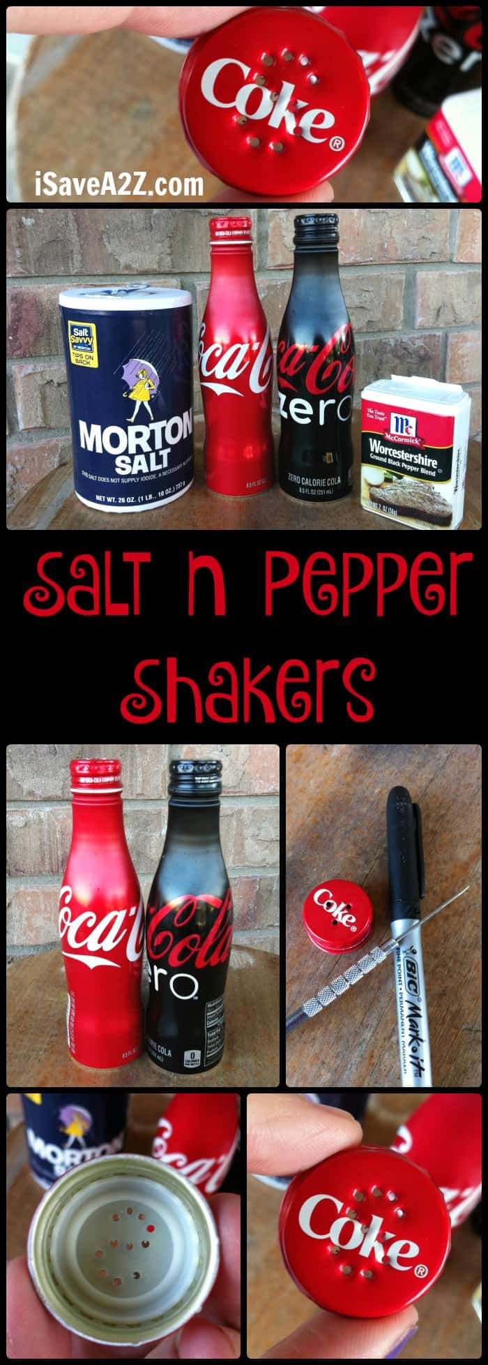 Coca-Cola Bottle Salt & Pepper Shakers in Rack, Home & Entertaining