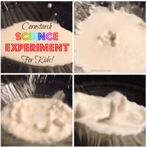 Fun Cornstarch Science Experiment For Kids! - ISaveA2Z.com