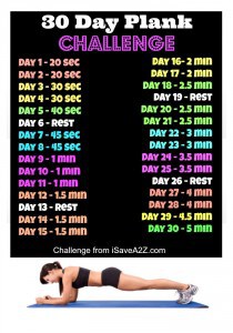 30 Day Plank Challenge #Fitness #Motivation - iSaveA2Z.com