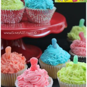 Sour Patch Kids Cupcakes Recipe - iSaveA2Z.com