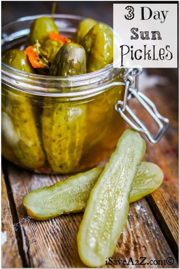 3 Day Sun Pickles Recipe - No canning experience needed!