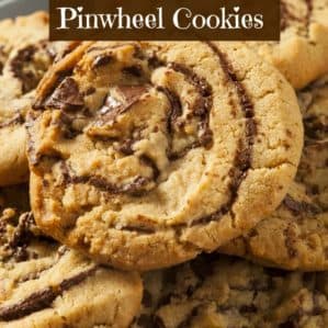 Chocolate Chip Peanut Butter Pinwheel Cookies!