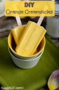 Orange Creamsicle Recipe! Only takes 5 ingredients and popsicle sticks