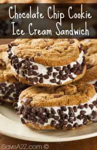 Chocolate Chip Cookie Ice Cream Sandwich - Isavea2z.com