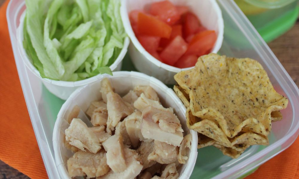 Chicken Taco Bento Box Lunch Idea