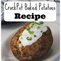 CrockPot Baked Potatoes - iSaveA2Z.com