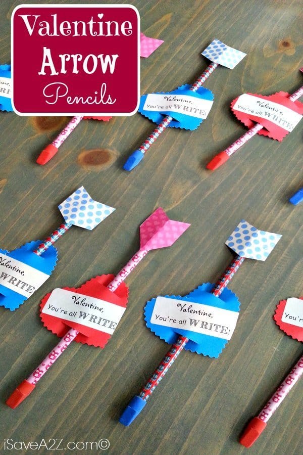 Valentine Arrow Pencils Super EASY And Inexpensive Craft 