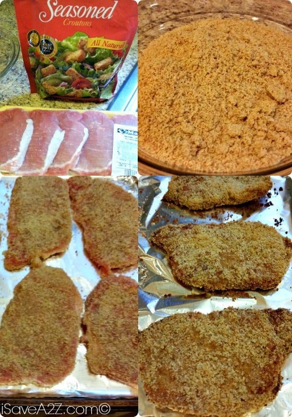 crouton crusted pork chops