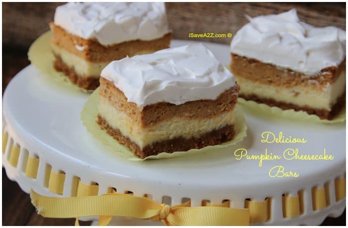 Easy Pumpkin Cheesecake Bars Recipe With Graham Cracker Crust Isavea2z Com