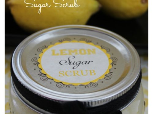 DIY Lemon Sugar Scrub + Free Printable Labels! - The Turquoise Home