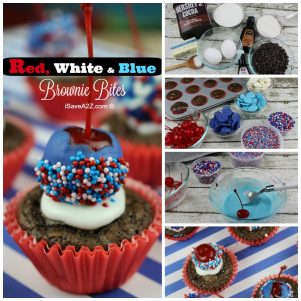 Red, White, and Blue Brownie Bites - iSaveA2Z.com