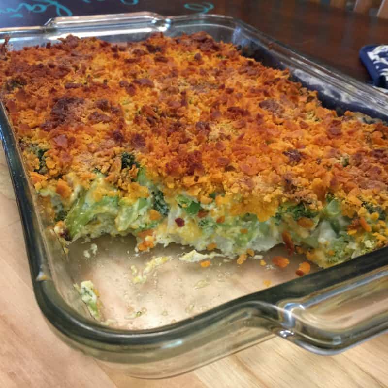 Cheese Crusted Broccoli Casserole without Rice - iSaveA2Z.com
