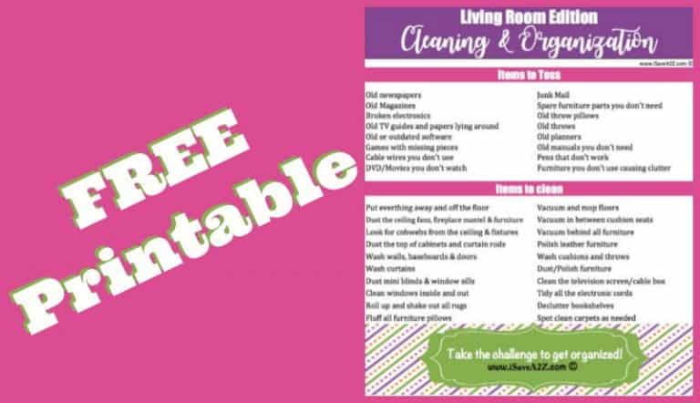 Free Printable Cleaning Checklist