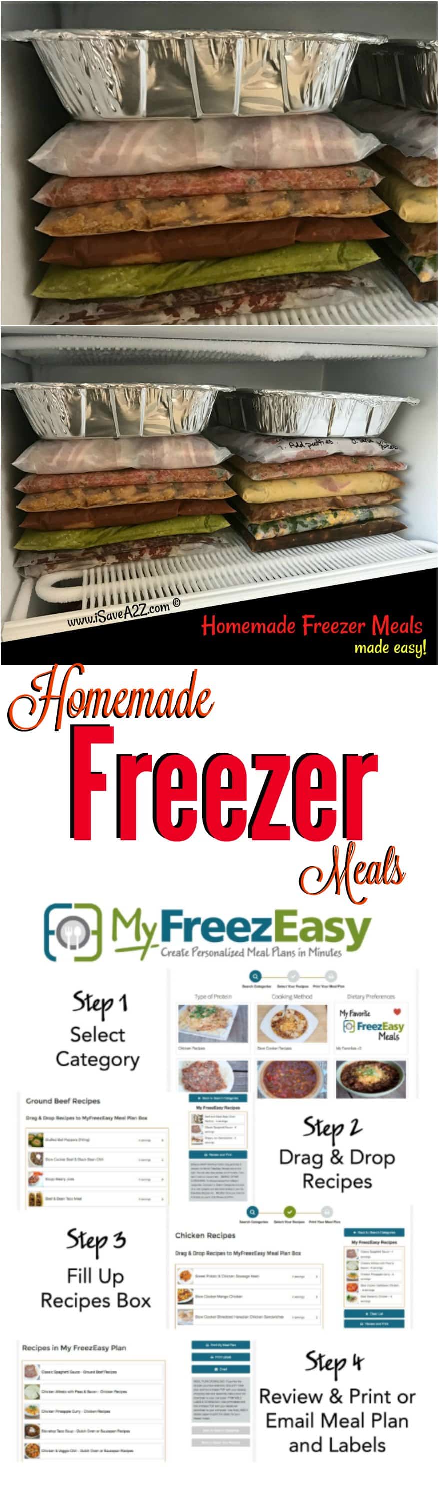 Homemade Freezer Meals Made Easy with this plan!