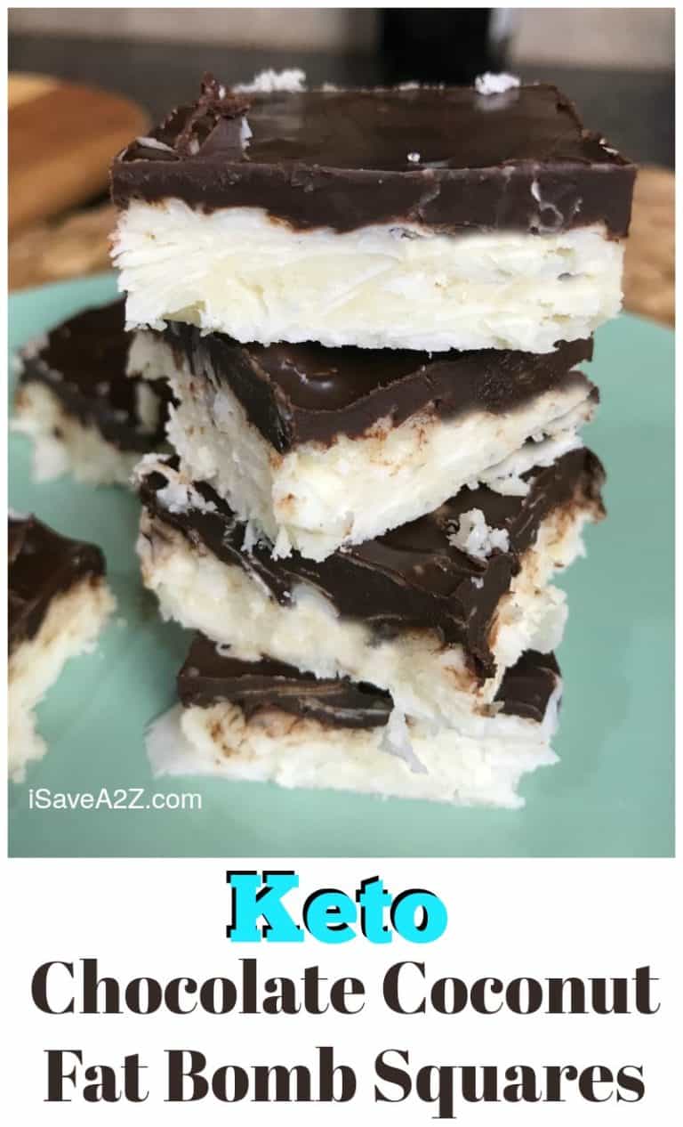 Keto Chocolate Coconut Fat Bomb Squares Recipe