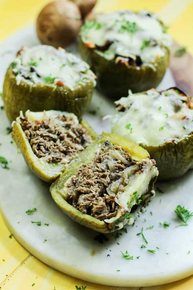 Keto Philly Cheese Steak Stuffed Peppers - iSaveA2Z.com