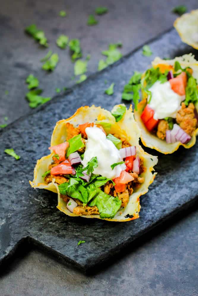 Keto Cheese Shell Taco Cups Recipe 4772