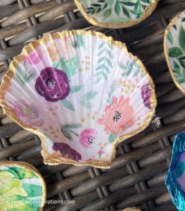 How to Decoupage on Seashells Using Mod Podge and Tissue Paper ...